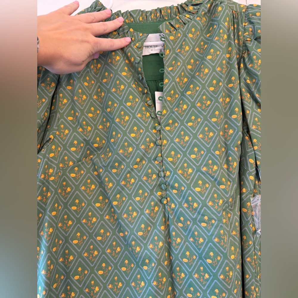 HYACINTH HOUSE Green Micro Floral Frannie Maxi - Picture 7 of 11